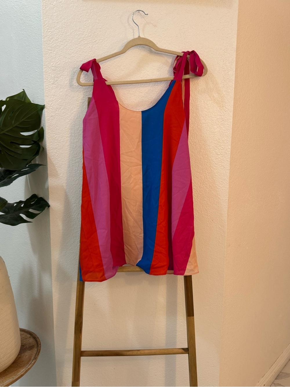 Buddy Love Mini Shift Dress Self Tie Straps